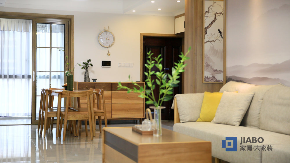 經(jīng)世龍城裝修效果圖日式禪意風格設(shè)計案例 3客餐廳.jpg