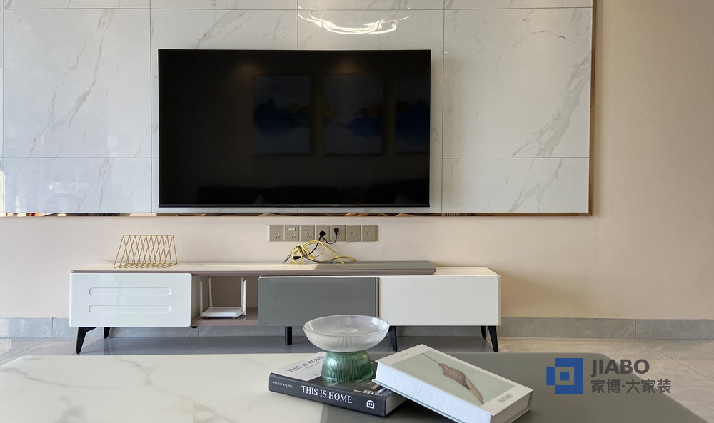 白金漢宮裝修實景圖北歐風格設(shè)計案例 電視背景墻.jpg