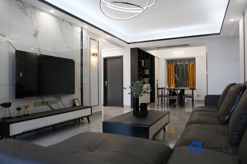 株洲玫瑰御園130㎡三室兩廳裝修樣板間 2客廳.jpg