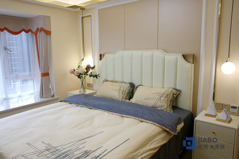 望云體育新城三室兩廳北歐風(fēng)格裝修案例 臥室.jpg