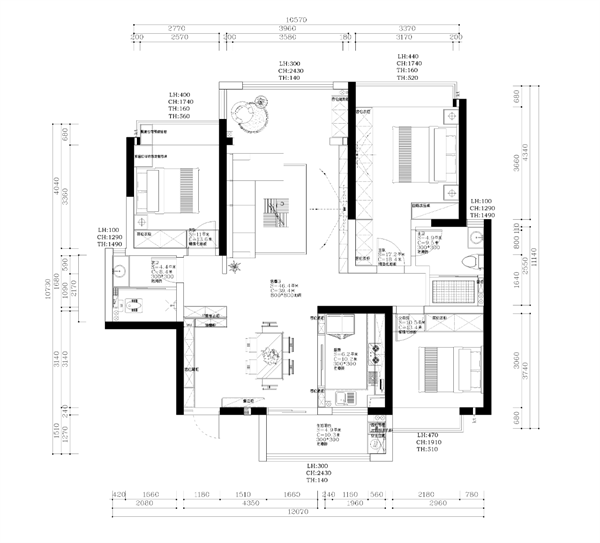 經(jīng)世龍城四室兩廳禪意東方風格裝修效果圖 經(jīng)世龍城四室兩廳禪意東方風格裝修效果圖