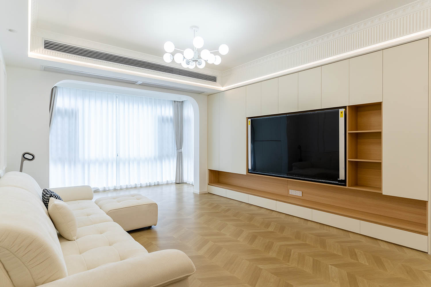 株洲家博整裝建發(fā)央著139㎡ 原木奶油風(fēng)格裝修賞析