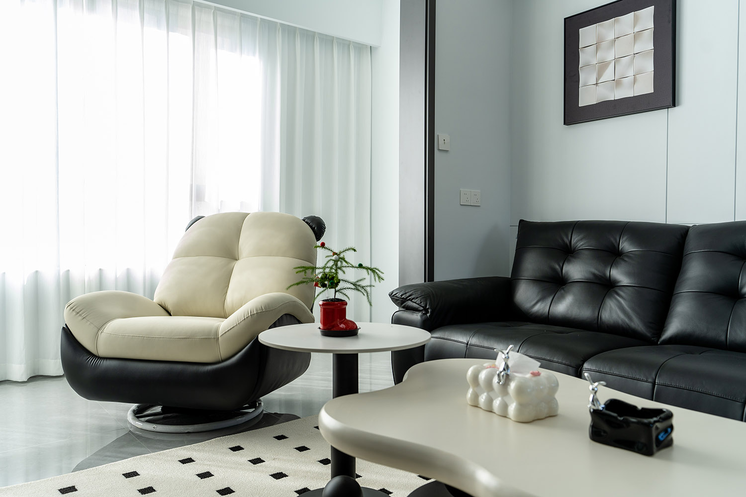 株洲家博整玥熙台136㎡ 现代黑白灰装修赏析